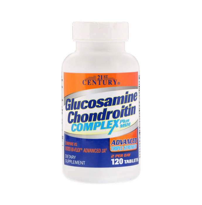 21st Century Glucosamine Chondroitin Complex Plus MSM Advanced Triple Strength Tablet (120'S)