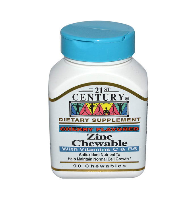 21st Century Zinc Chewable Tablet Cherry 