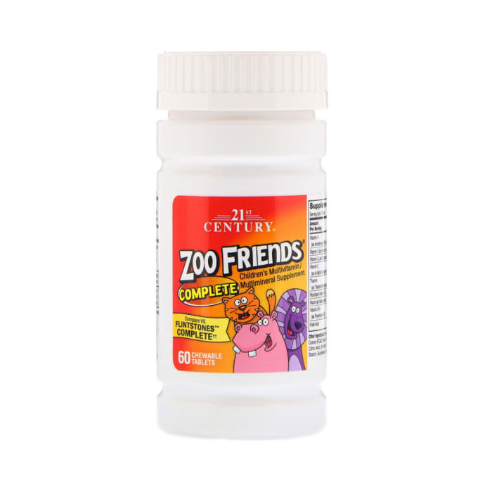 21st Century Zoo Friends Complete Children's Multivitamin / Multimineral Chewable Tablet 