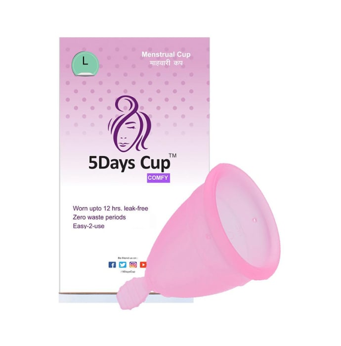 5DaysCup Comfy Reusable Menstrual Cup Large Pink