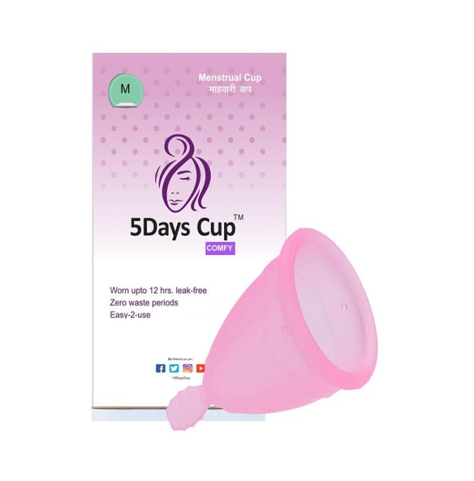 5DaysCup Comfy Reusable Menstrual Cup Medium Pink