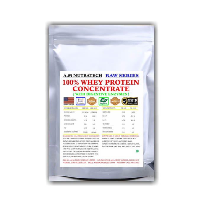 A.M Nutratech 100% Whey Protein Concentrate (2lb)