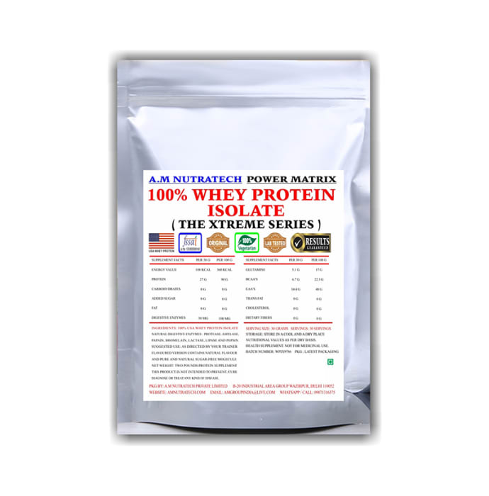 A.M Nutratech 100% Whey Protein Isolate The Xtreme Series (2lb)