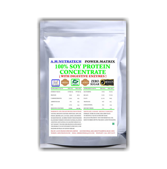 A.M Nutratech Power Matrix 100% Soy Protein Concentrate (2lb)