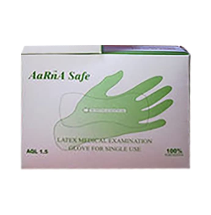 Aarna Safe Latex Medical Examination Glove Small White