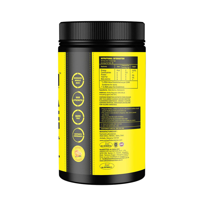 Absolute Nutrition Beta Alanine Orange (400gm)