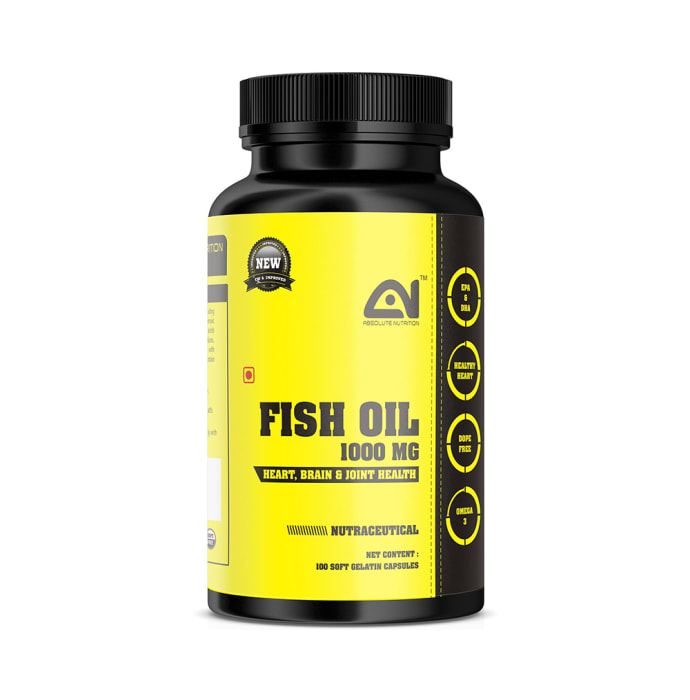 Absolute Nutrition Fish Oil 1000mg Soft Gelatin Capsule (100'S)