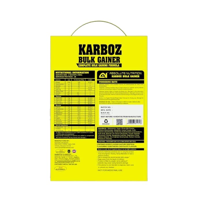 Absolute Nutrition Karboz Bulk Gainer Chocolate (1kg)