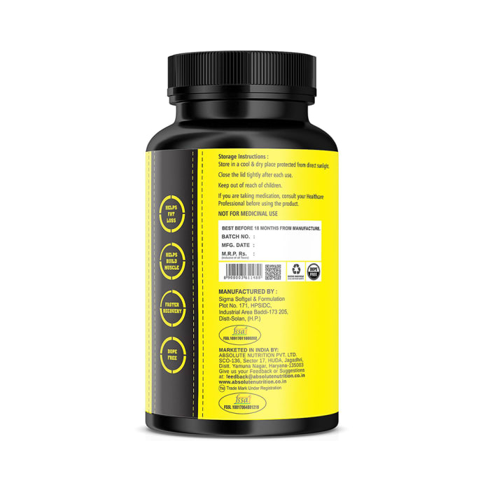 Absolute Nutrition L-Carnitine L-Tartrate Capsule (120'S)