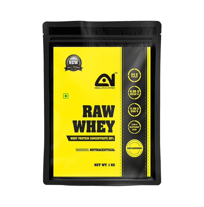 Absolute Nutrition Raw Whey Protein Concentrate 80% Unflavoured (1kg)