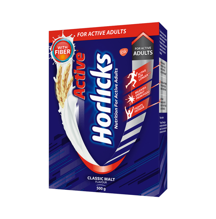 Active Horlicks Health and Nutrition Drink Classic Malt Refill (500gm)