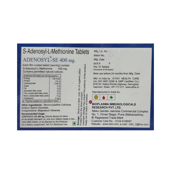 Adenosyl se 200mg tablet (10'S)