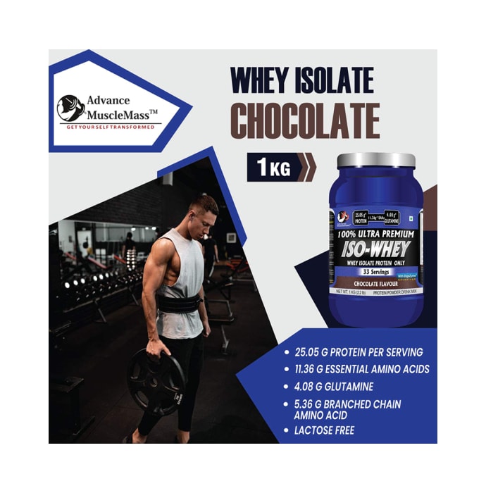 Advance MuscleMass 100% Ultra Premium Iso-Whey Powder Chocolate (2.2lb)