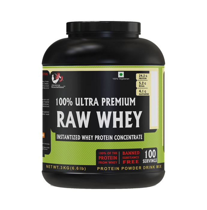 Advance MuscleMass 100% Ultra Premium Raw Whey Protein Concentrate (6.6lb)
