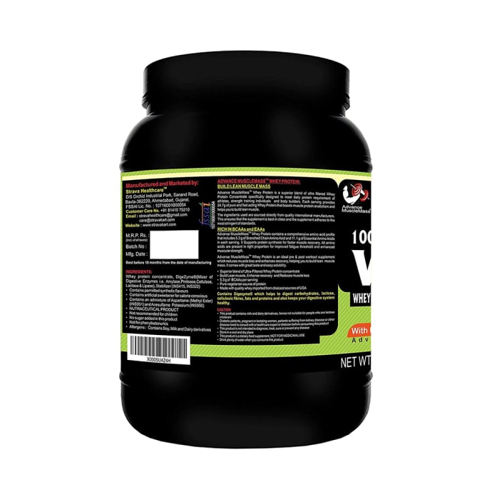 Advance MuscleMass 100% Ultra Premium Whey Protein Concentrate Strawberry (2.2lb)