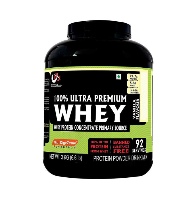 Advance MuscleMass 100% Ultra Premium Whey Protein Concentrate Vanilla (2.2lb)