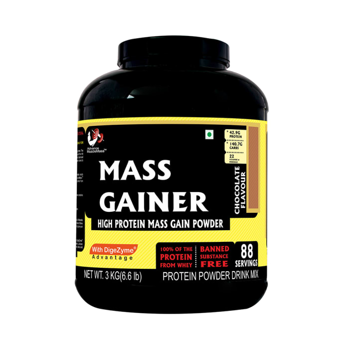 Advance MuscleMass High Protein Mass Gainer Powder Chocolate (2.2lb)