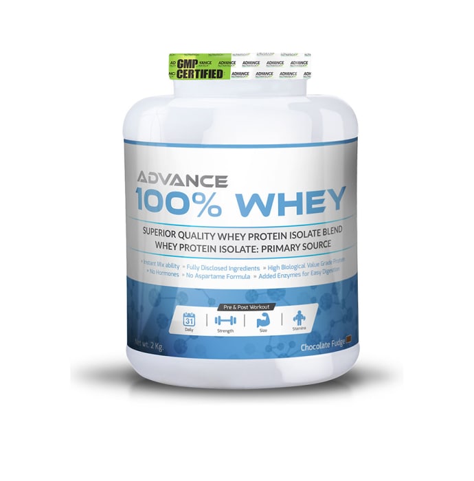 Advance nutratech 100% whey protein powder chocolate fudge (1kg)