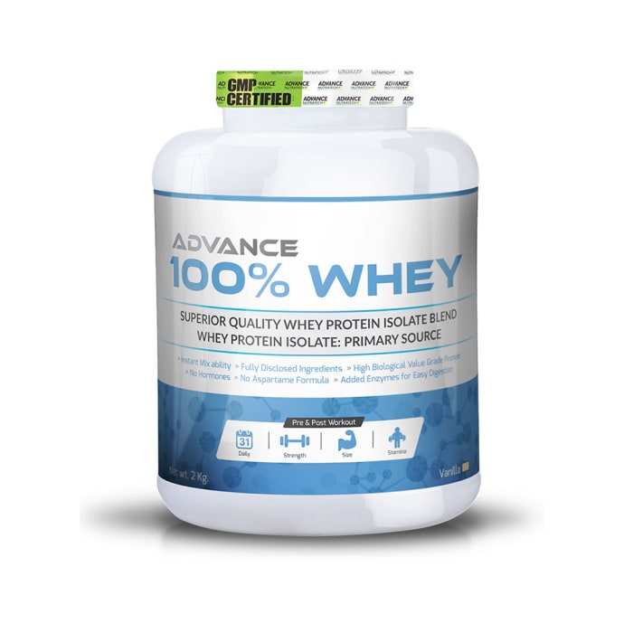 Advance nutratech 100% whey protein powder vanilla (1kg)