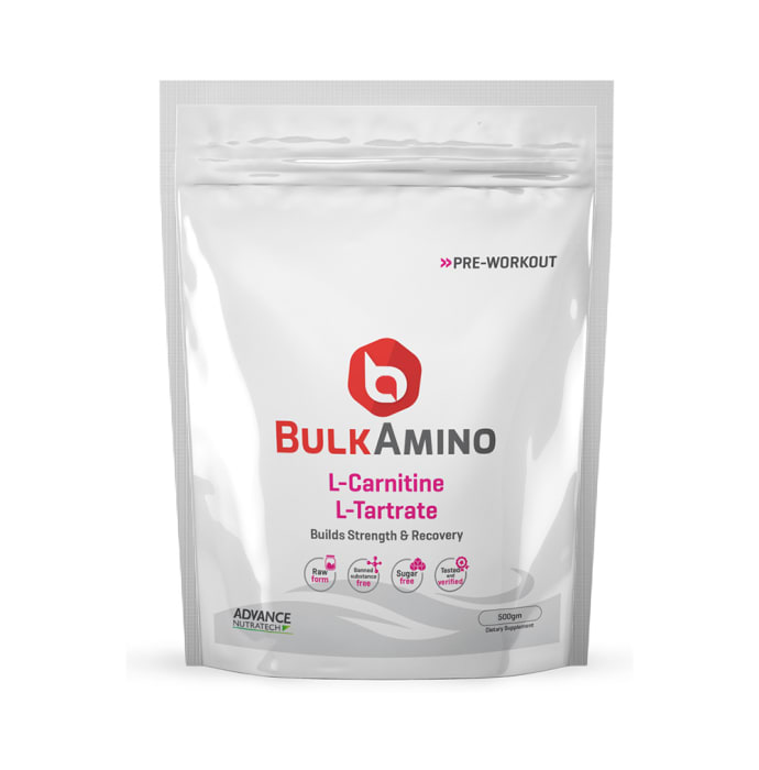 Advance Nutratech BulkAmino L-Carnitine L-Tartrate Powder Unflavoured (500gm)