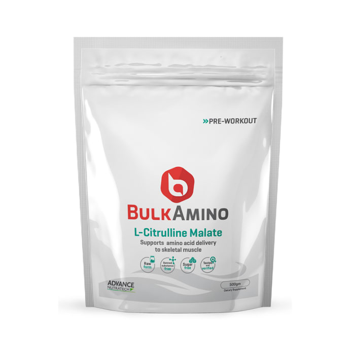 Advance Nutratech BulkAmino L-Citrulline Malate Powder Unflavoured (500gm)