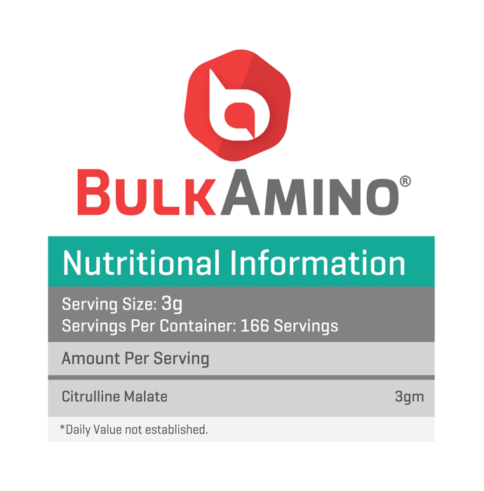 Advance Nutratech BulkAmino L-Citrulline Malate Powder Unflavoured (500gm)