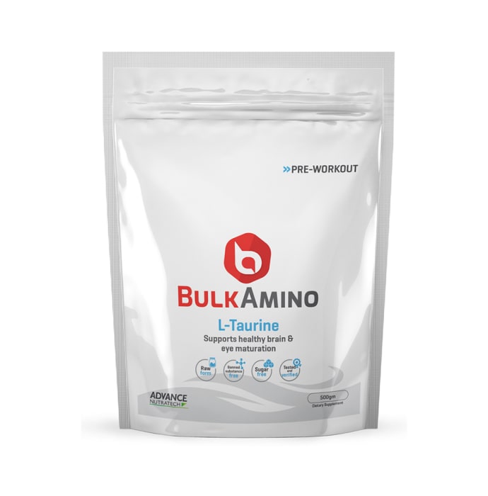 Advance Nutratech BulkAmino Taurine Powder Unflavoured (500gm)