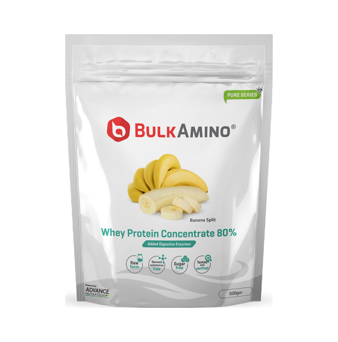 Advance nutratech bulkamino whey concentrate 80% powder banana split