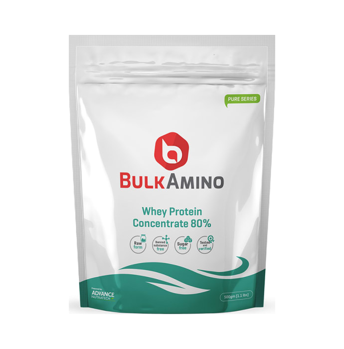 Advance nutratech bulkamino whey concentrate 80% powder unflavoured