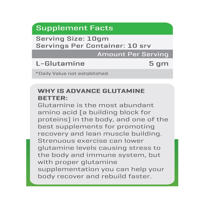 Advance Nutratech Glutamine Supplement Powder Lemon (300gm)