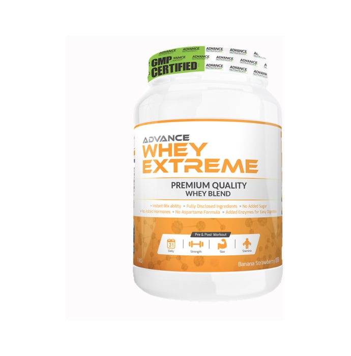 Advance nutratech whey extreme protein powder banana