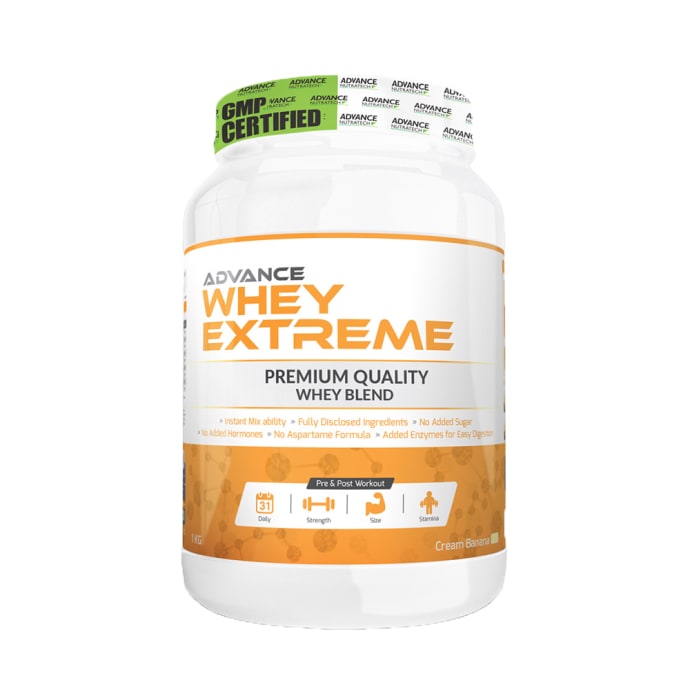 Advance nutratech whey extreme protein powder banana