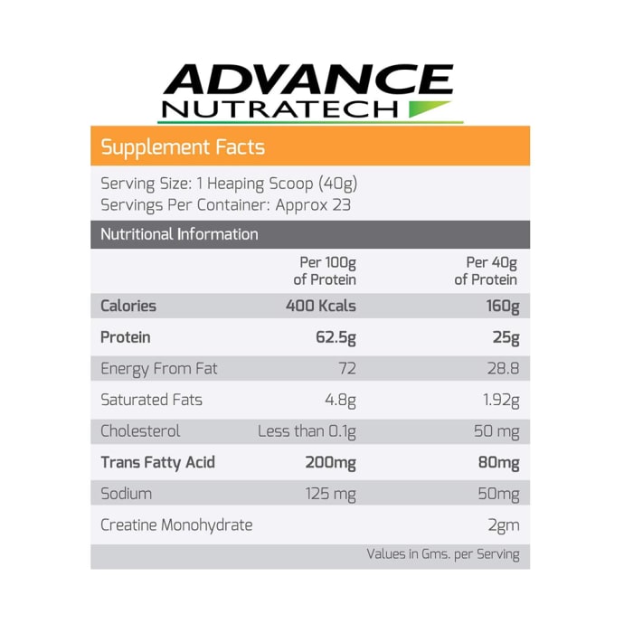 Advance nutratech whey extreme protein powder strawberry (2.2lb)