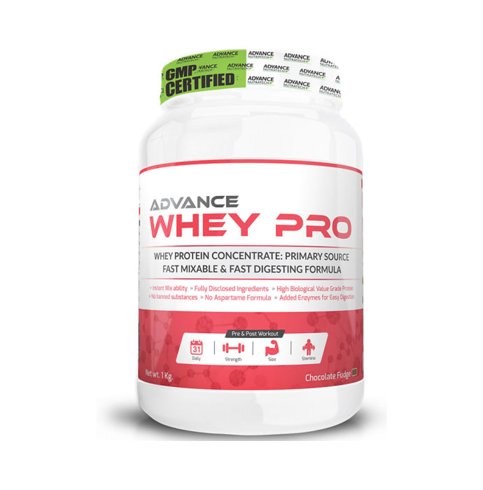 Advance nutratech whey pro protein powder chocolate fudge (1kg)