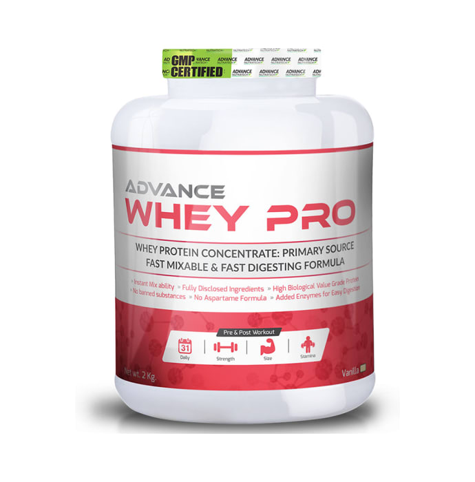 Advance nutratech whey pro protein powder vanilla (1kg)