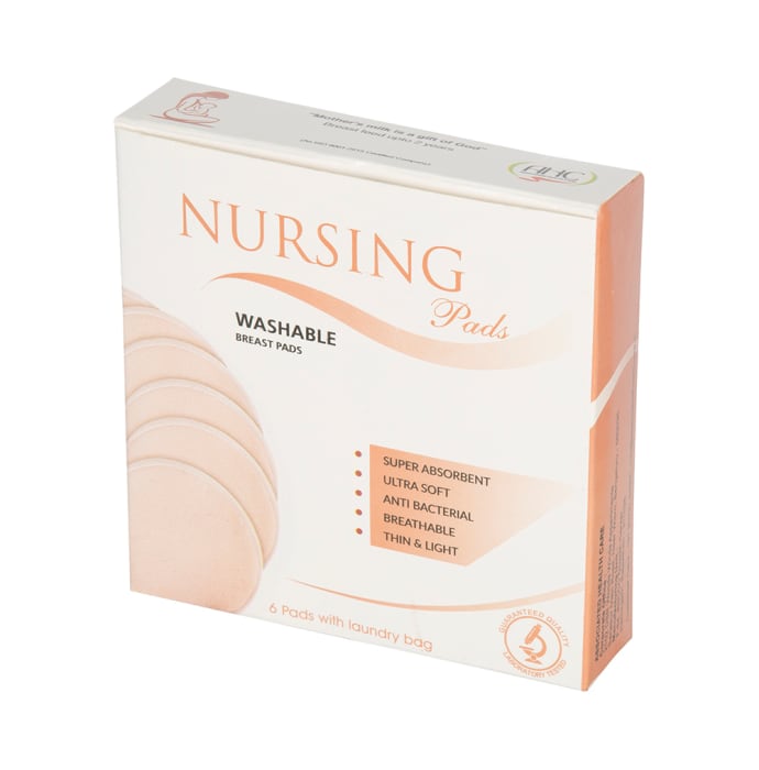 AHC Washable Nursing Breast Pads with Laundry Bag Pale Pink