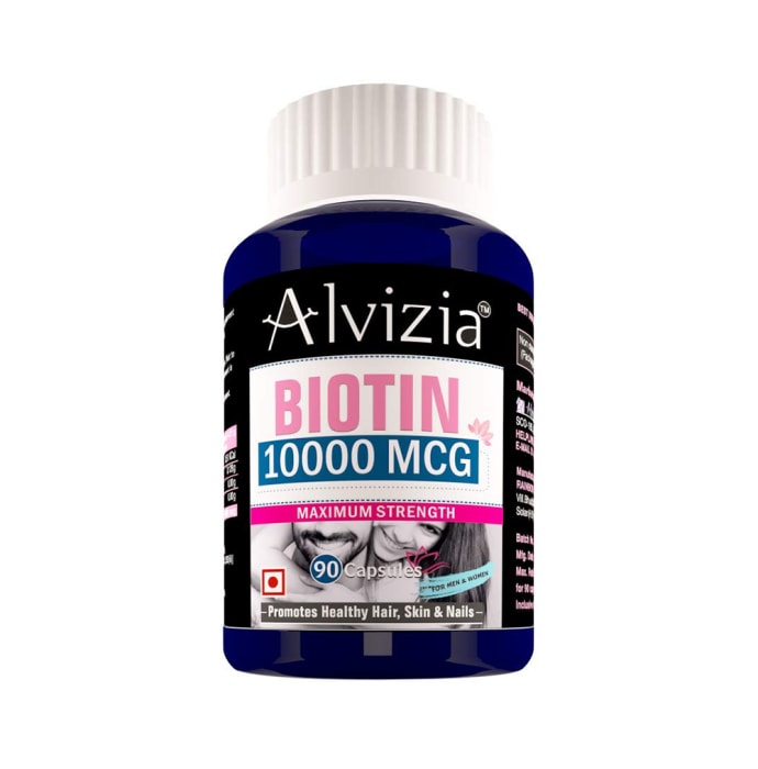 Alvizia Biotin 10000mcg Capsule (90'S)