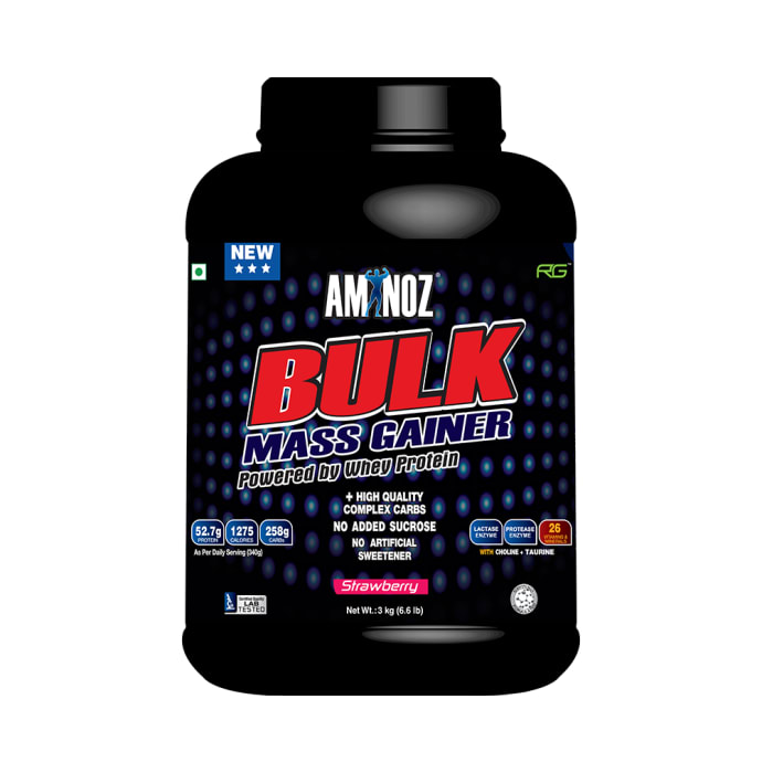 Aminoz Bulk Mass Gainer Strawberry (11lb)