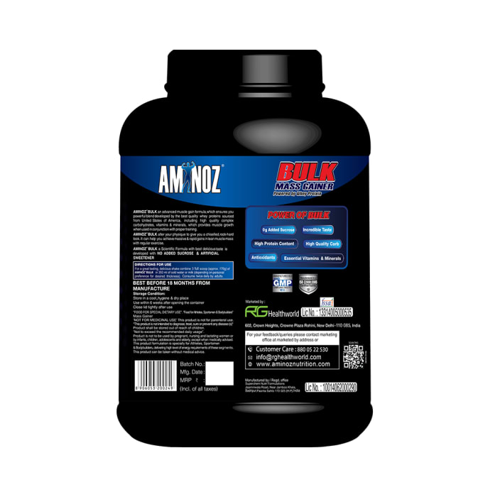 Aminoz Bulk Mass Gainer Strawberry (11lb)