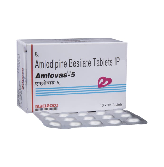 Amlovas 5mg Tablet (15'S)