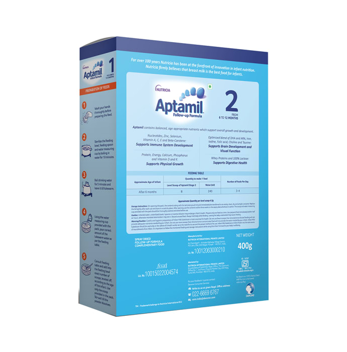 Aptamil Stage 2 Follow UP Formula Powder (400gm)