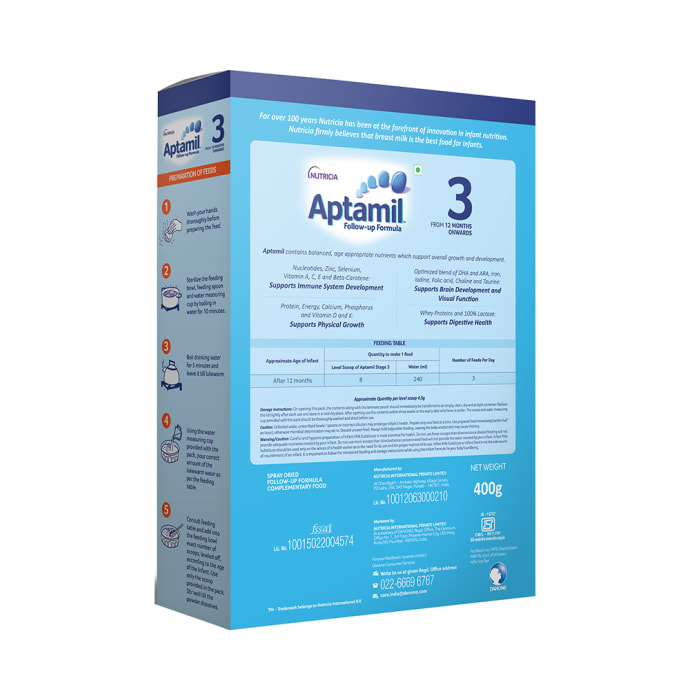 Aptamil Stage 3 Follow-UP Formula Powder (400gm)