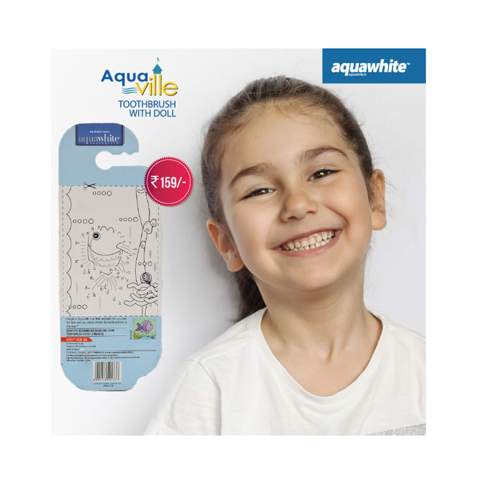 Aquawhite Aqua Ville Toothbrush Yellow with Doll Toy