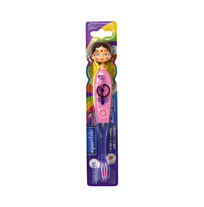 Aquawhite Buddy Best Flash Light Toothbrush Pink Chutki