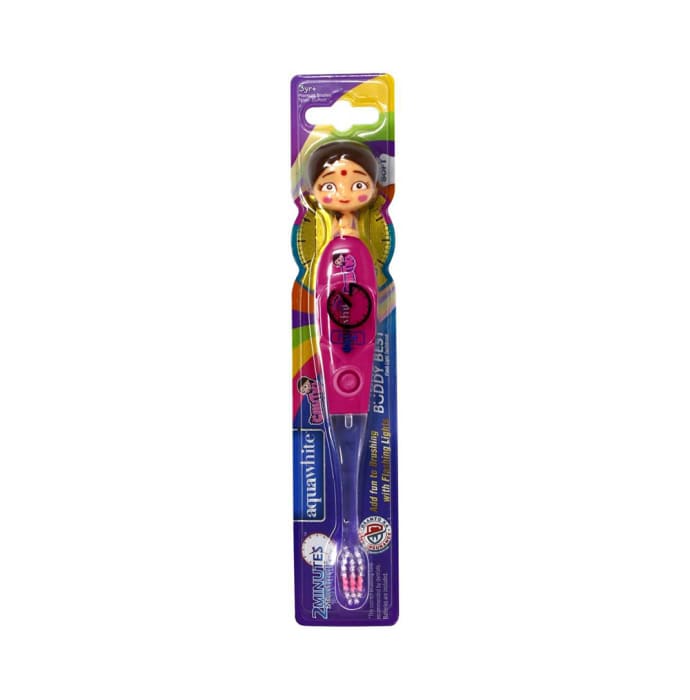 Aquawhite Buddy Best Flash Light Toothbrush Purple Chutki