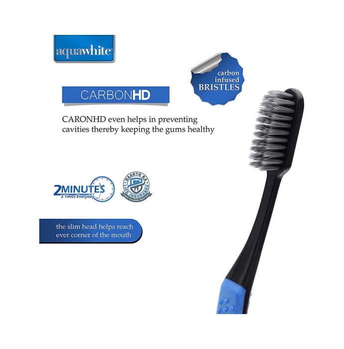 Aquawhite Carbon HD Toothbrush Blue