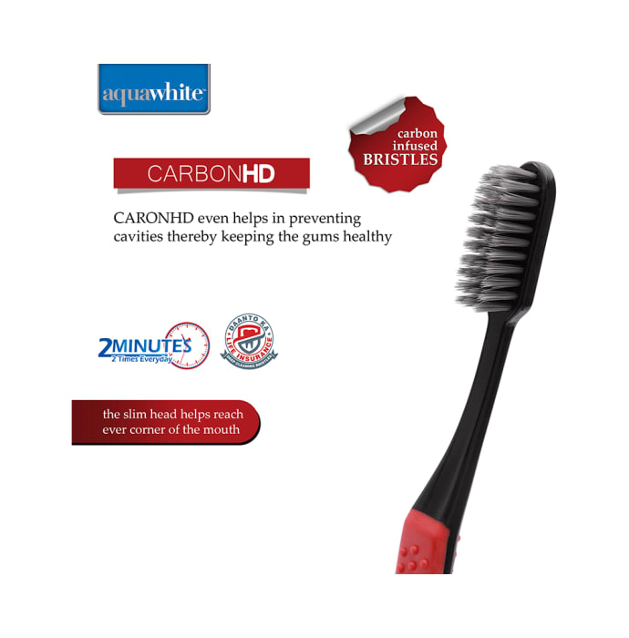 Aquawhite Carbon HD Toothbrush Value Pack