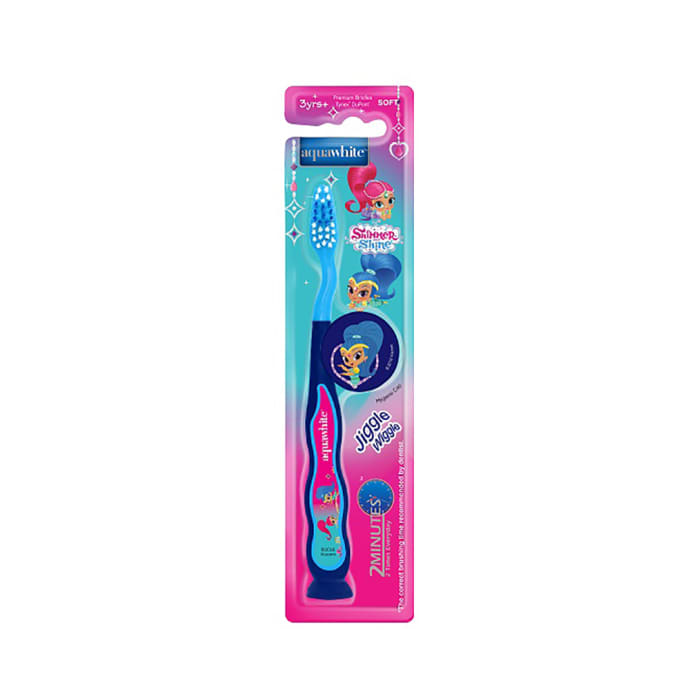 Aquawhite Jiggle Wiggle Toothbrush Blue Shimmer and Shine