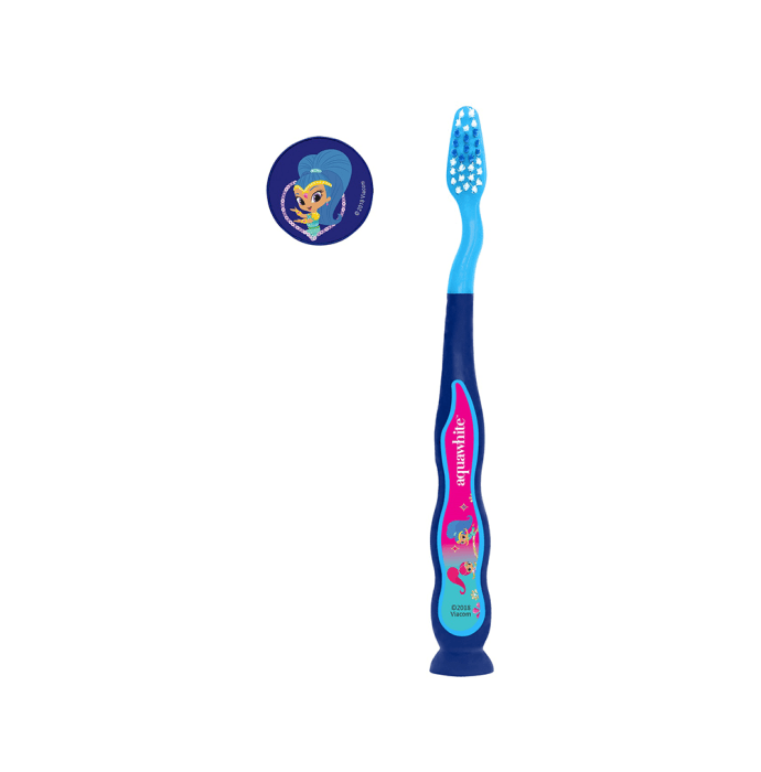 Aquawhite Jiggle Wiggle Toothbrush Blue Shimmer and Shine