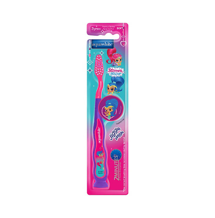 Aquawhite Jiggle Wiggle Toothbrush Purple Shimmer and Shine